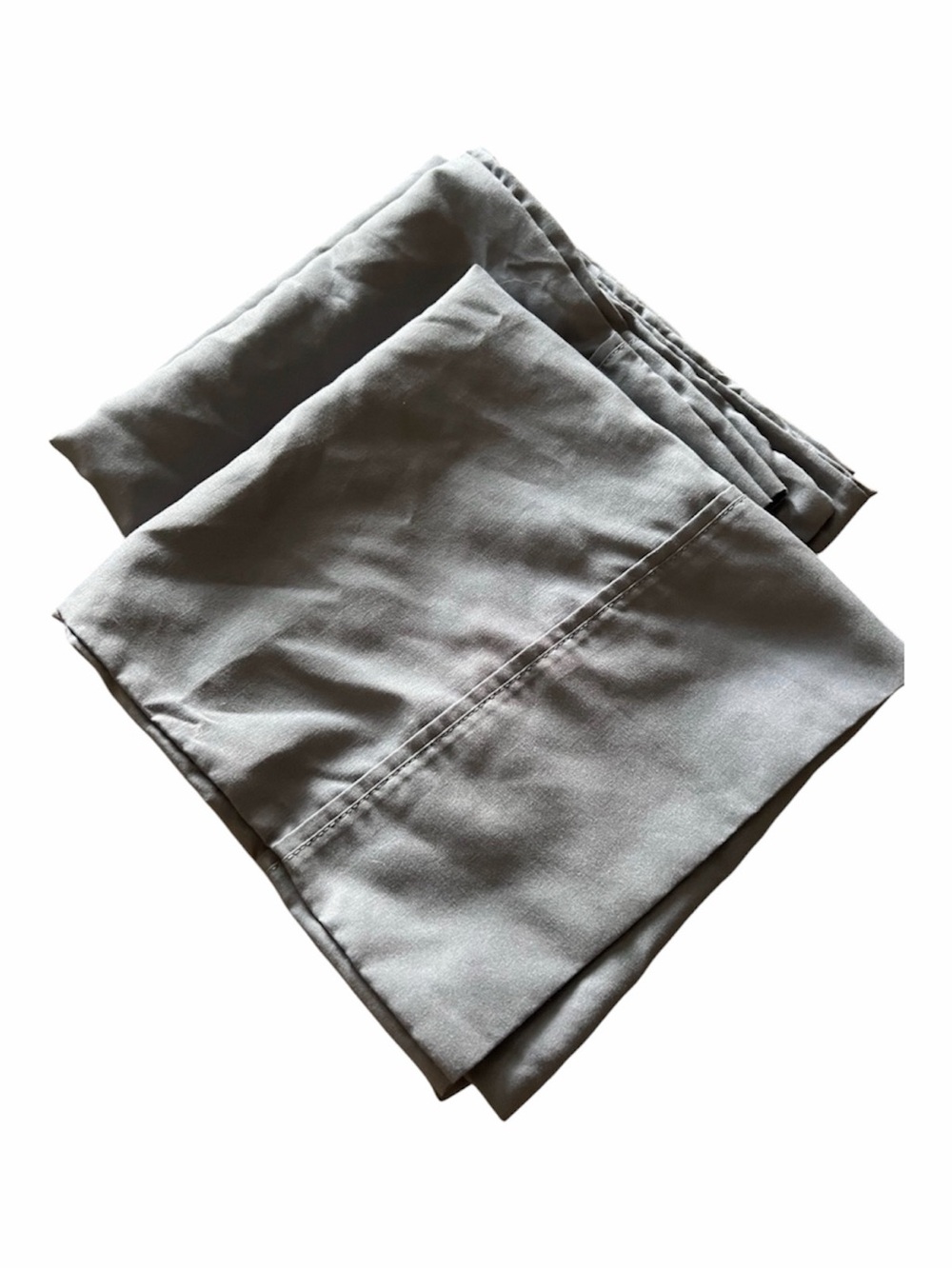 SET of 2 Neutral Gray / Grey King Size Pillowcases King Sized Pillowcase - QTY 2